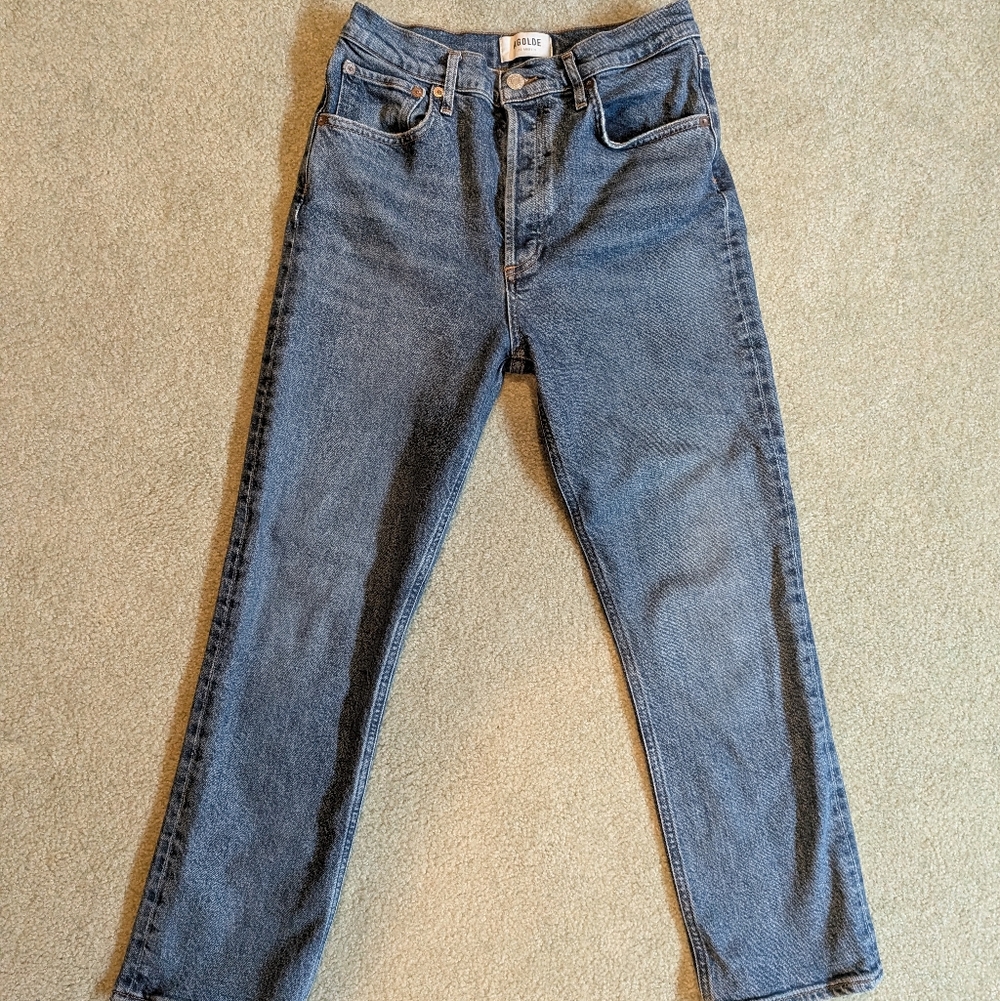 [Agolde] Straight Leg Jeans in Washed Blue